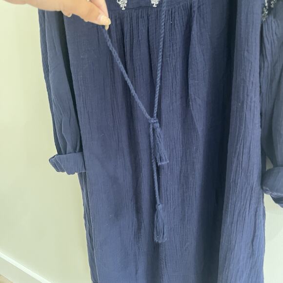 June + Vie Women’s Navy Plus Size Embroidered Boardwalk Dress Size 2X V22 - Picture 4 of 5